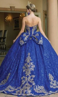 Dancing Queen - 1650 Strapless Royalty Motif Ballgown 6 Dancing Queen - 1650 Strapless Royalty Motif Ballgown