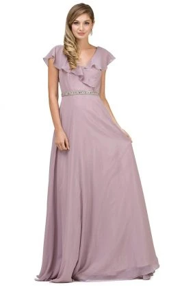 Dancing Queen - 2072 Butterfly Sleeve Wrap Evening Gown