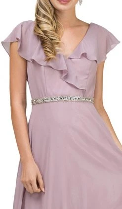 Dancing Queen - 2072 Butterfly Sleeve Wrap Evening Gown