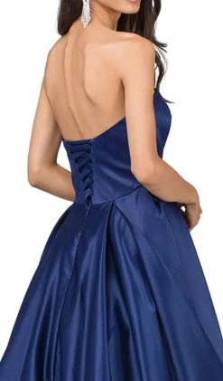 Dancing Queen - 2211 Strapless Straight-Across Pleated Prom Ballgown