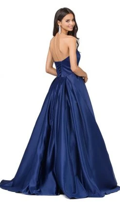 Dancing Queen - 2211 Strapless Straight-Across Pleated Prom Ballgown