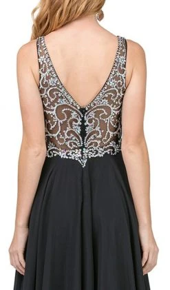 Dancing Queen - 2216 Bejeweled V-neck A-line Prom Dress 10 Dancing Queen - 2216 Bejeweled V-neck A-line Prom Dress