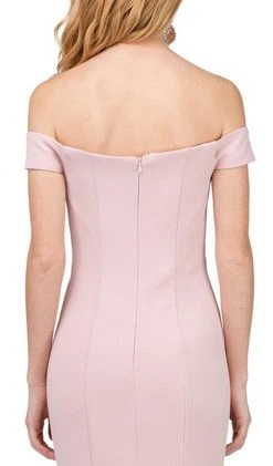 Dancing Queen - 2263 Off Shoulder Fitted Appliqued Mermaid Prom Dress