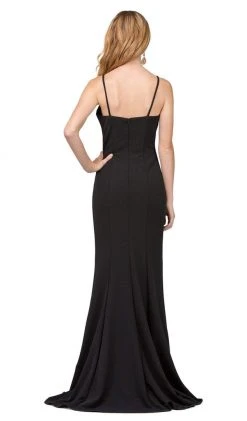 Dancing Queen - 2264 Sleeveless Sleek V-neck Sheath Prom Dress 9 Dancing Queen - 2264 Sleeveless Sleek V-neck Sheath Prom Dress
