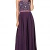 Dancing Queen - 2341 Beaded Sheer Halter Chiffon Prom Dress 1 Dancing Queen - 2341 Beaded Sheer Halter Chiffon Prom Dress