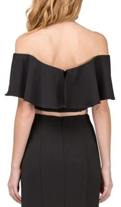 Dancing Queen - 2342 Two Piece Ruffled Off-Shoulder Sheath Prom Dress 11 Dancing Queen - 2342 Two Piece Ruffled Off-Shoulder Sheath Prom Dress