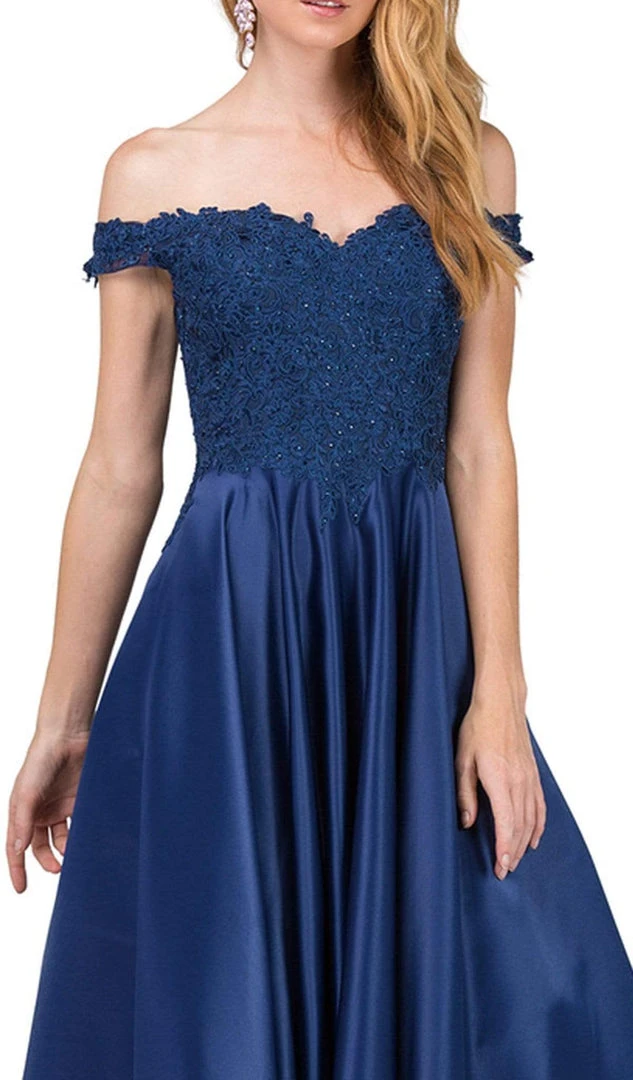 Dancing Queen - 2355 Embroidered Off Shoulder A-Line Prom Gown 4 Dancing Queen - 2355 Embroidered Off Shoulder A-Line Prom Gown