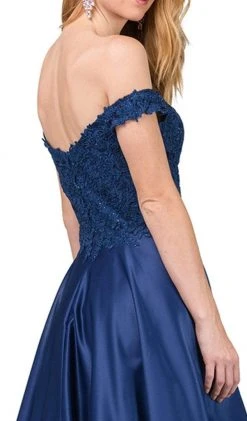 Dancing Queen - 2355 Embroidered Off Shoulder A-Line Prom Gown 11 Dancing Queen - 2355 Embroidered Off Shoulder A-Line Prom Gown