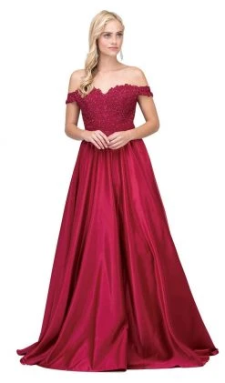 Dancing Queen - 2355 Embroidered Off Shoulder A-Line Prom Gown 9 Dancing Queen - 2355 Embroidered Off Shoulder A-Line Prom Gown