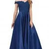Dancing Queen - 2355 Embroidered Off Shoulder A-Line Prom Gown