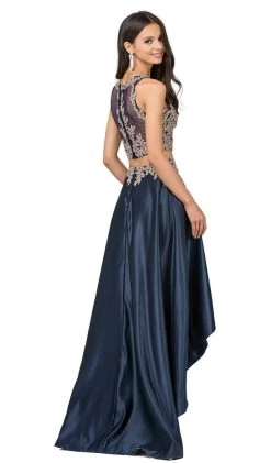 Dancing Queen - 2389 Two Piece Gilded Jewel High Low A-line Prom Dress 9 Dancing Queen - 2389 Two Piece Gilded Jewel High Low A-line Prom Dress
