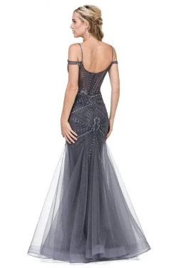 Dancing Queen - 2451 Bejeweled Corset Boned Prom Gown