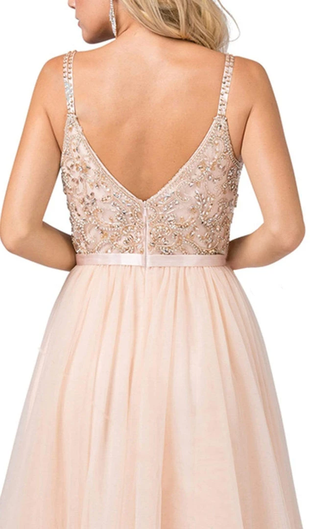 Dancing Queen - 2519 Sleeveless Embroidered Bodice Tulle Gown 6 Dancing Queen - 2519 Sleeveless Embroidered Bodice Tulle Gown