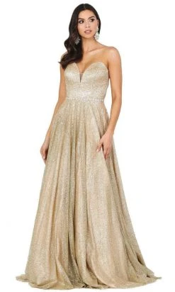 Dancing Queen 2804 - Shimmering Strapless Sweetheart Prom Dress
