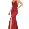 Dancing Queen - 2896 Embroidered V-neck Trumpet Dress