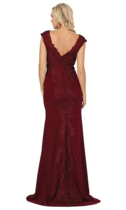 Dancing Queen - 2920 Embroidered Bateau Trumpet Dress
