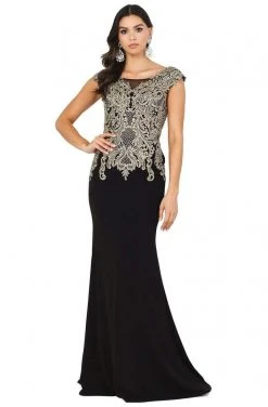 Dancing Queen - 2920 Embroidered Bateau Trumpet Dress 9 Dancing Queen - 2920 Embroidered Bateau Trumpet Dress