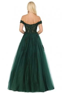Dancing Queen - 2939 Embroidery Appliqued Off Shoulder Long Gown