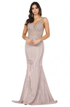 Dancing Queen - 2941 Embellished Bodice V Back Mermaid Prom Gown
