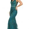 Dancing Queen - 2946 Sleeveless V Neck Embellished Mermaid Prom Dress 1 Dancing Queen - 2946 Sleeveless V Neck Embellished Mermaid Prom Dress