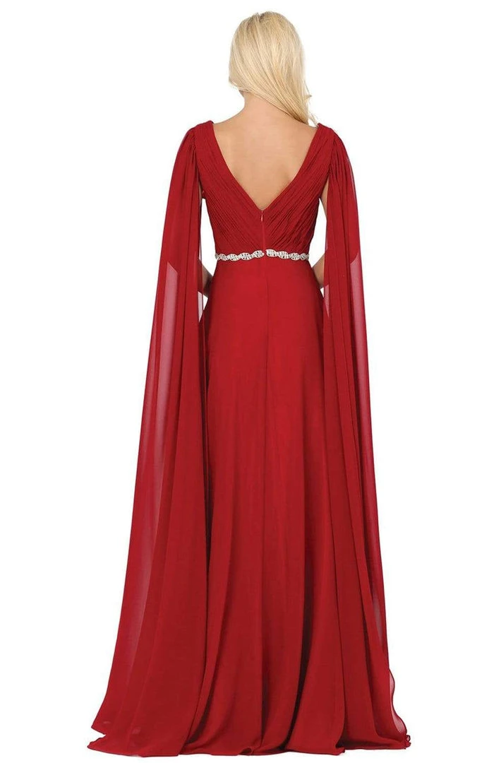 Dancing Queen - 2991 Embellished Plunging V-neck A-line Gown 5 Dancing Queen - 2991 Embellished Plunging V-neck A-line Gown