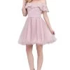 Dancing Queen - 3016 Ruffled Off-Shoulder A-Line Homecoming Dress 1 Dancing Queen - 3016 Ruffled Off-Shoulder A-Line Homecoming Dress