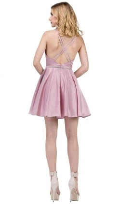 Dancing Queen - 3062 Satin A-Line Homecoming Cocktail Dress