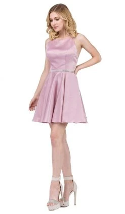 Dancing Queen - 3062 Satin A-Line Homecoming Cocktail Dress
