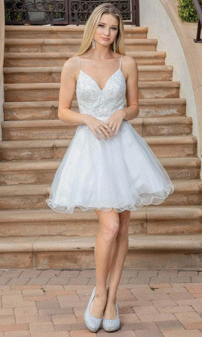 Dancing Queen 3315 - Dual Straps Embellished Cocktail Dress 4 Dancing Queen 3315 - Dual Straps Embellished Cocktail Dress