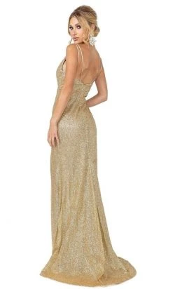 Dancing Queen - 4169 Sleeveless Deep V Neck Trumpet Dress