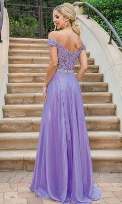 Dancing Queen - 4238 Off Shoulder A-Line Evening Dress