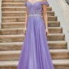 Dancing Queen - 4238 Off Shoulder A-Line Evening Dress 2 Dancing Queen - 4238 Off Shoulder A-Line Evening Dress