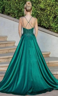 Dancing Queen 4247 - Embroidered Scoop Neck Long Dress