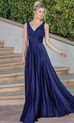 Dancing Queen 4262 - Sleeveless Satin A-Line Prom Dress