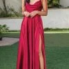 Dancing Queen 4285 - Cowl Neck A-Line Prom Dress