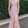 Dancing Queen 4290 - Glittered Off-shoulder Prom Dress 2 Dancing Queen 4290 - Glittered Off-shoulder Prom Dress