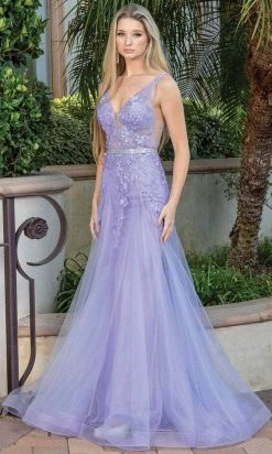 Dancing Queen 4311 - V-Neck A-Line Prom Dress