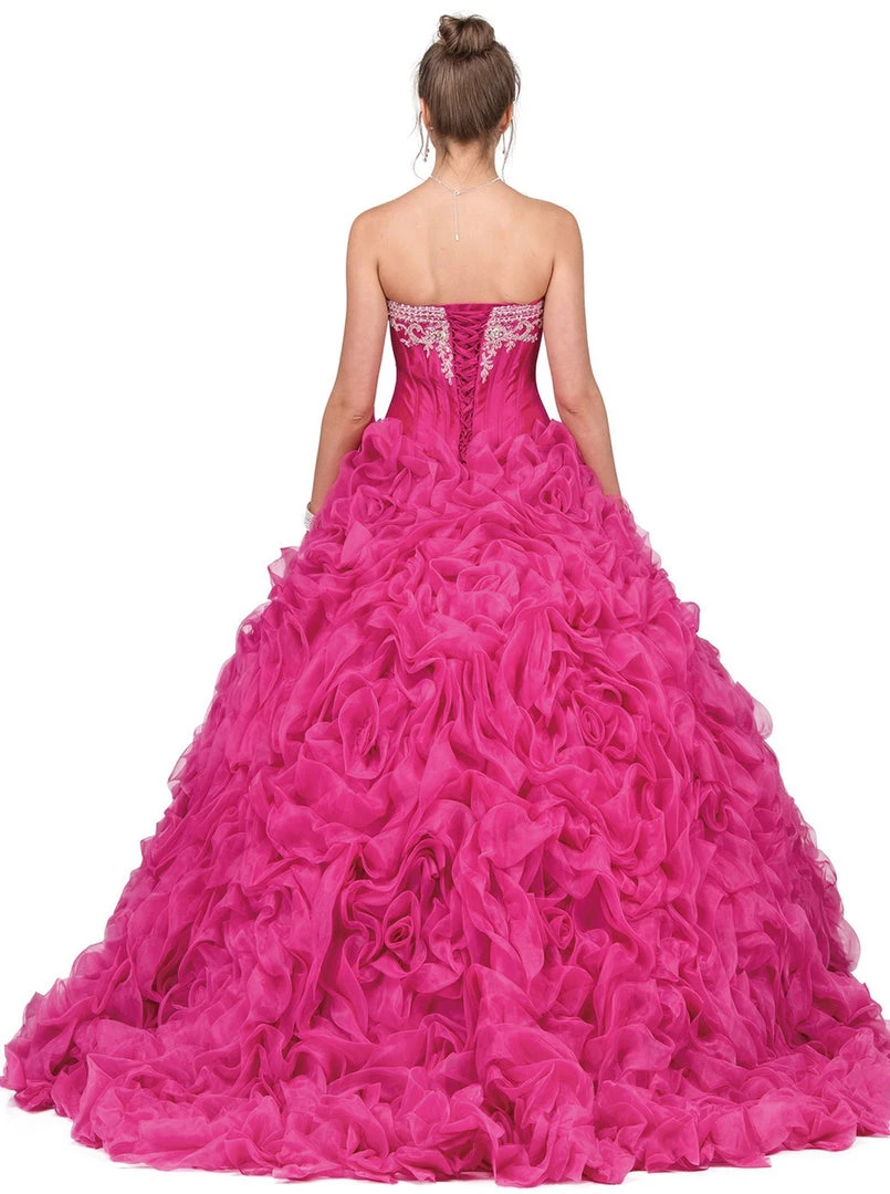 Dancing Queen - 8650 Strapless Embellished Sweetheart Ruffled Quinceanera Ballgown 5 Dancing Queen - 8650 Strapless Embellished Sweetheart Ruffled Quinceanera Ballgown