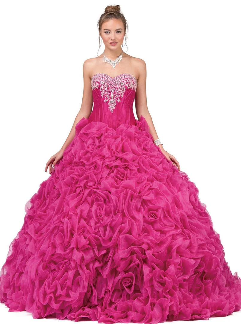 Dancing Queen - 8650 Strapless Embellished Sweetheart Ruffled Quinceanera Ballgown 3 Dancing Queen - 8650 Strapless Embellished Sweetheart Ruffled Quinceanera Ballgown