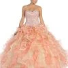Dancing Queen - 8947 Shimmering Strapless Ruffled Quinceanera Ballgown 2 Dancing Queen - 8947 Shimmering Strapless Ruffled Quinceanera Ballgown