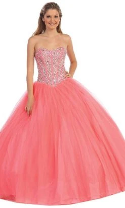Dancing Queen - 9094 Embellished Sweetheart Evening Gown