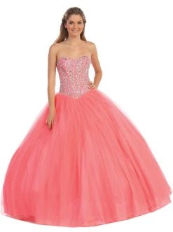 Dancing Queen - 9094 Embellished Sweetheart Evening Gown