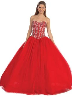 Dancing Queen - 9094 Embellished Sweetheart Evening Gown