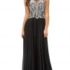 Dancing Queen - 9233 Jewel Adorned Illusion Chiffon Prom Dress 2 Dancing Queen - 9233 Jewel Adorned Illusion Chiffon Prom Dress