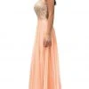 Dancing Queen - 9293 Exquisite Illusion High Halter Chiffon A-Line Gown 2 Dancing Queen - 9293 Exquisite Illusion High Halter Chiffon A-Line Gown