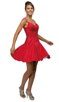 Dancing Queen - 9476 Jeweled Cap Sleeve Sweetheart Satin Cocktail Dress 19 Dancing Queen - 9476 Jeweled Cap Sleeve Sweetheart Satin Cocktail Dress