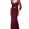 Dancing Queen - 9573 Sheer Sleeves Majestic Lacy Bodice Long Formal Dress 1 Dancing Queen - 9573 Sheer Sleeves Majestic Lacy Bodice Long Formal Dress