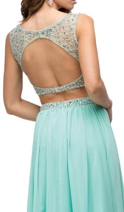 Dancing Queen - 9574 Two-Piece Shimmering Beaded Bodice A-line Prom Dress 11 Dancing Queen - 9574 Two-Piece Shimmering Beaded Bodice A-line Prom Dress