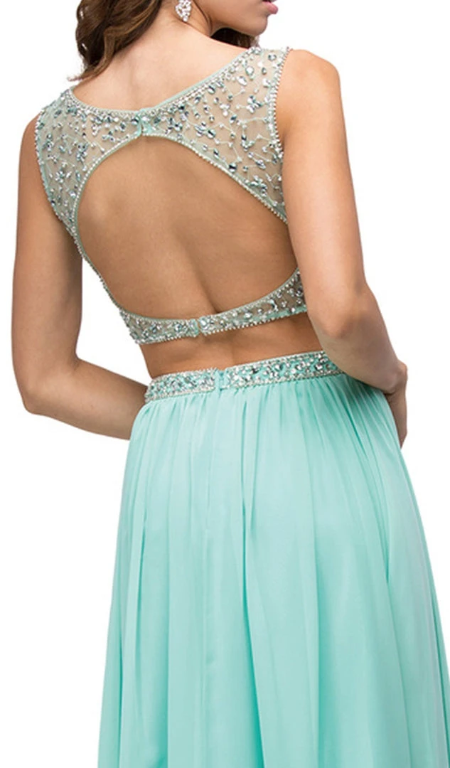 Dancing Queen - 9574 Two-Piece Shimmering Beaded Bodice A-line Prom Dress 7 Dancing Queen - 9574 Two-Piece Shimmering Beaded Bodice A-line Prom Dress