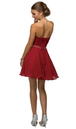 Dancing Queen - 9581 Crisscross Ruching On Sweetheart A-Line Short Party Dress 11 Dancing Queen - 9581 Crisscross Ruching On Sweetheart A-Line Short Party Dress